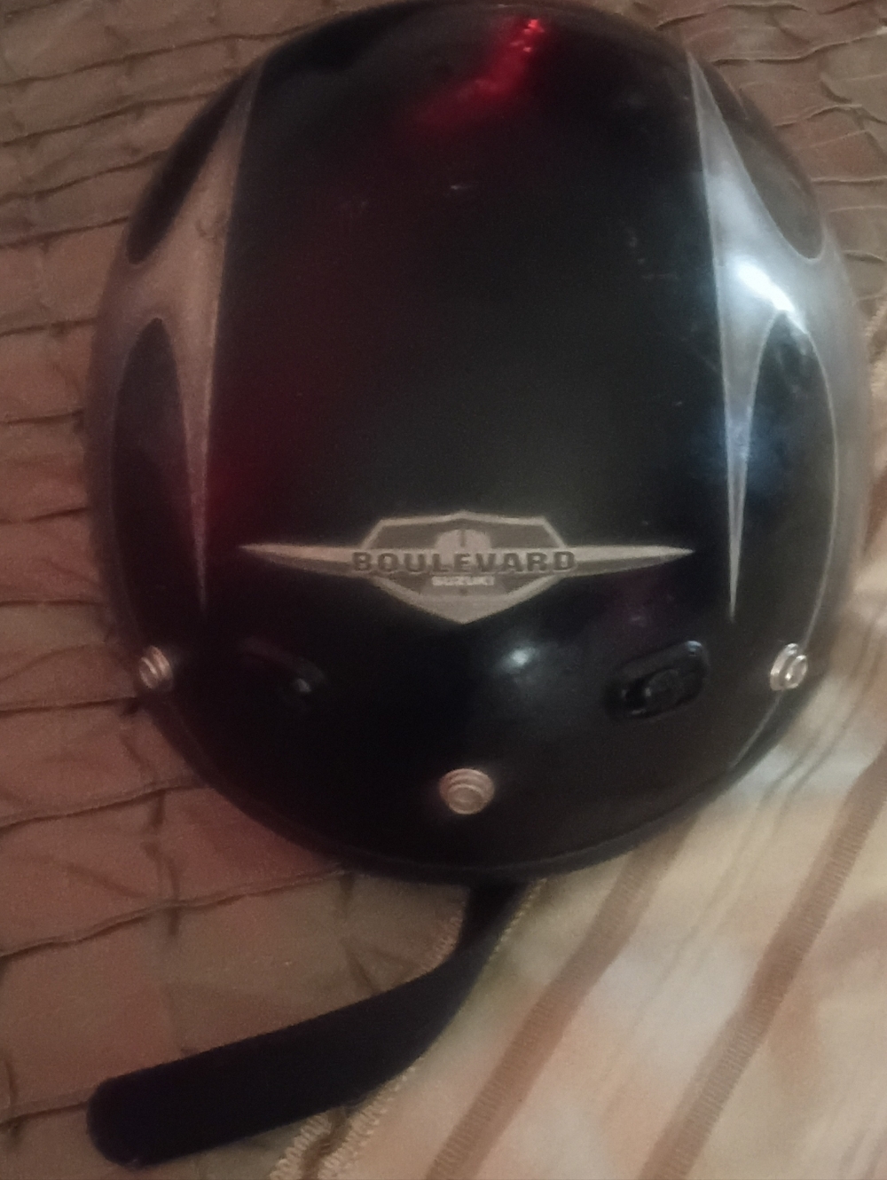 Boulevard Black Motorcycle Half Helmet